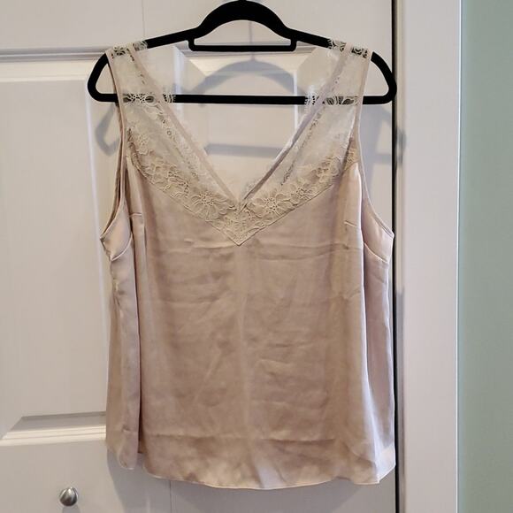 H&M champagne lace trim tank top XL NWT - Picture 3 of 7